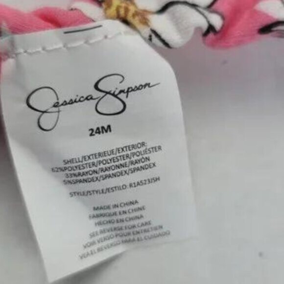 Jessica Simpson Floral Short Sleeve Jumpsuit Size 24M - Picture 6 of 6